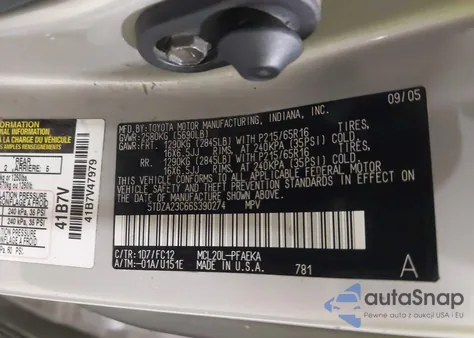 2006 Toyota Sienna Le from USA, damaged, VIN 5TDZA23C66S390274